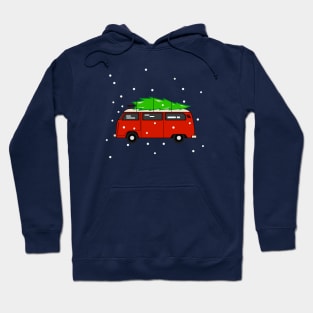 Car and Christmas tree Hoodie